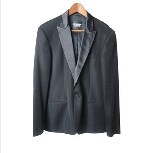 DIRK BIKKEMBERGS | Sport Couture Ribbed Blazer Satin Lapels EU 52